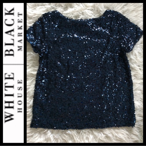 White House Black Market Sequin Tee - Picture 6 of 8